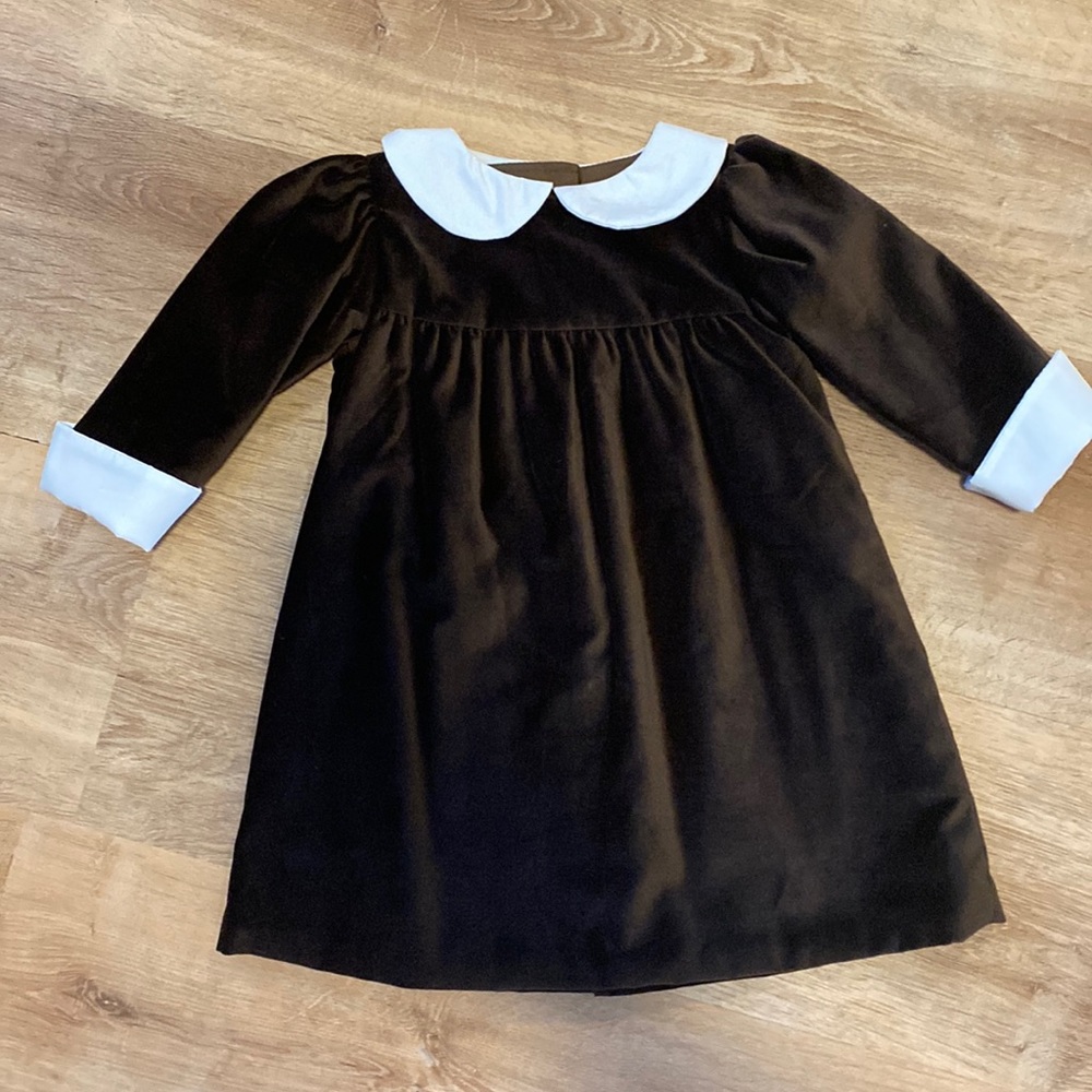 The Beaufort Bonnet Company Chocolate Brown Velvet Dress